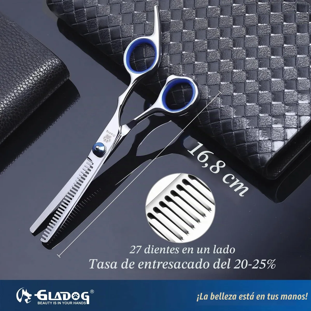 GLADOG Kit de tijeras de peluquería canina 6 en 1 — imagen 2