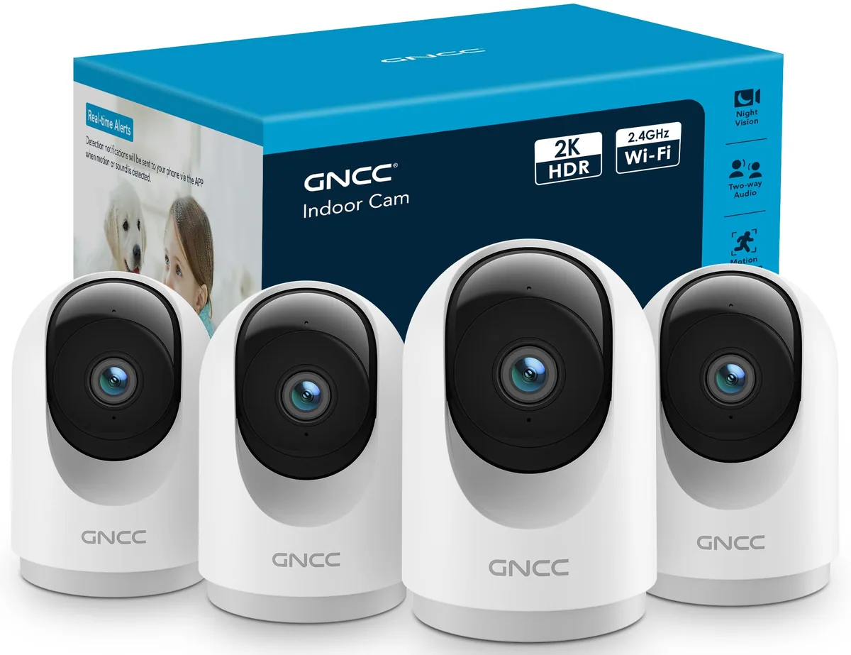 GNCC Cámara interior 2K con seguimiento 360° (pack de 4)