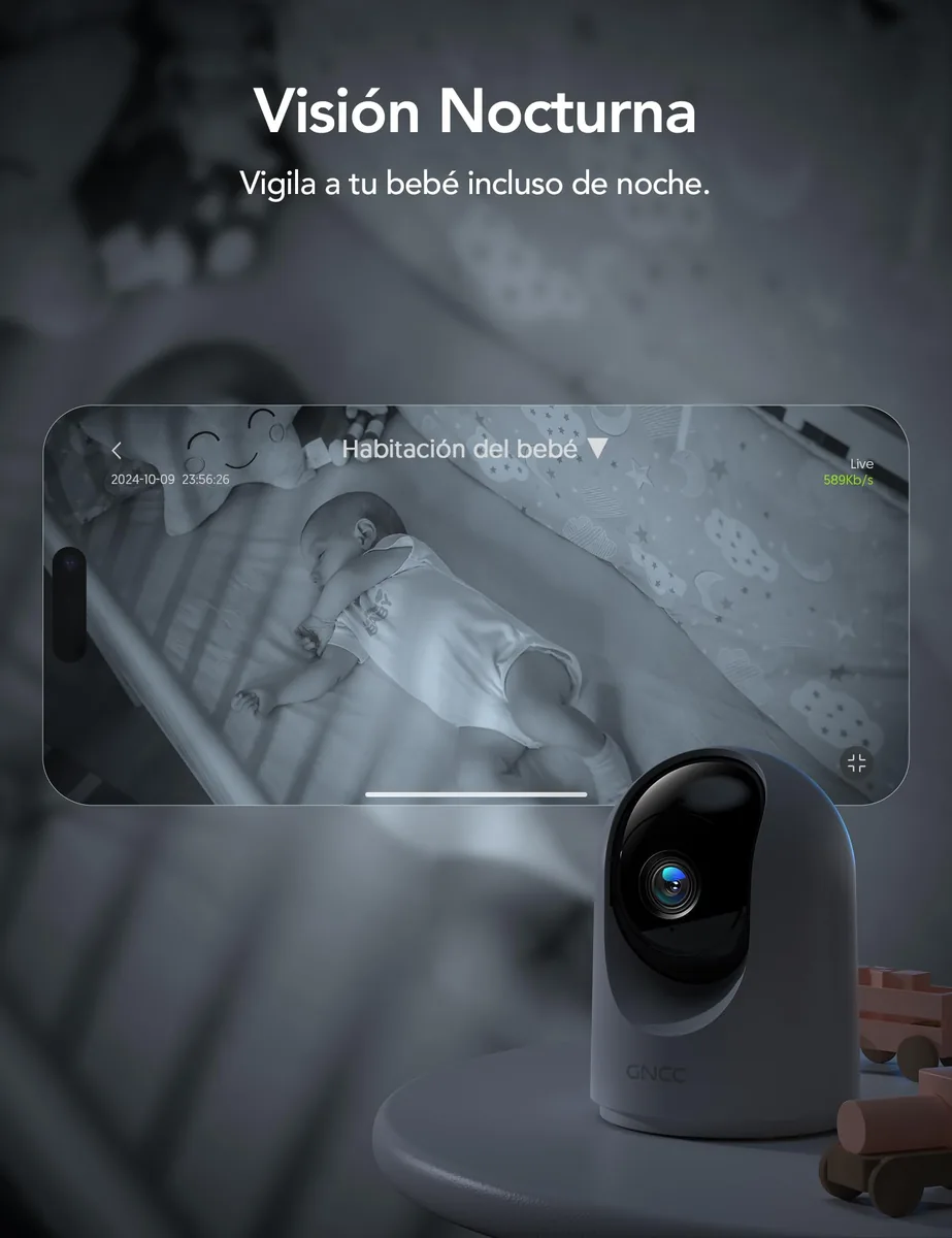 GNCC Cámara interior 2K con seguimiento 360° (pack de 4) — imagen 6