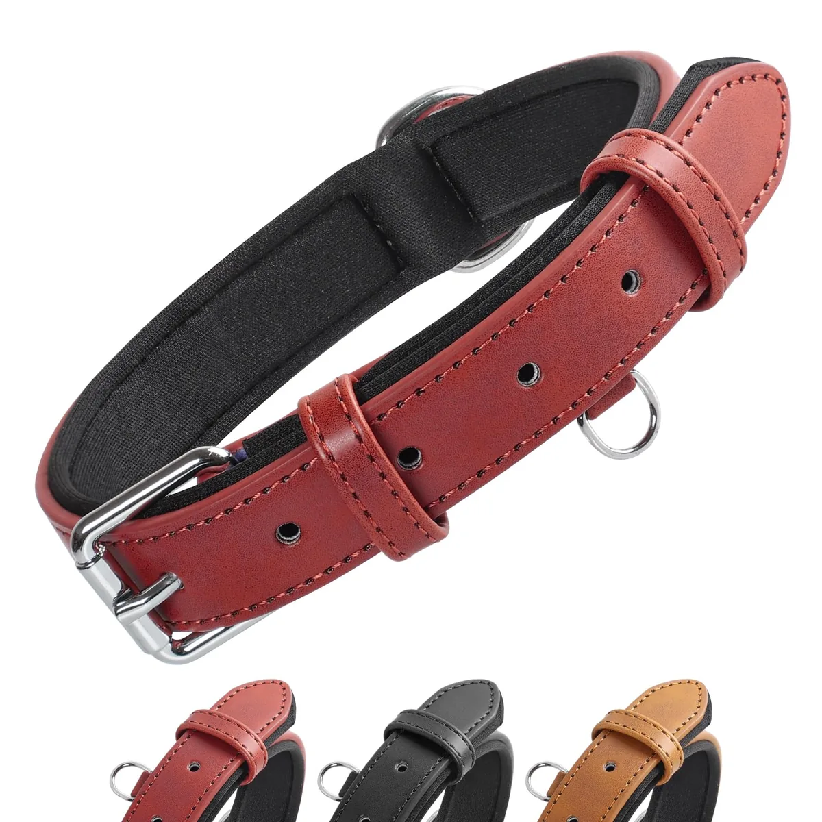 Grand Line Collar de cuero ancho con acolchado interior — imagen 8