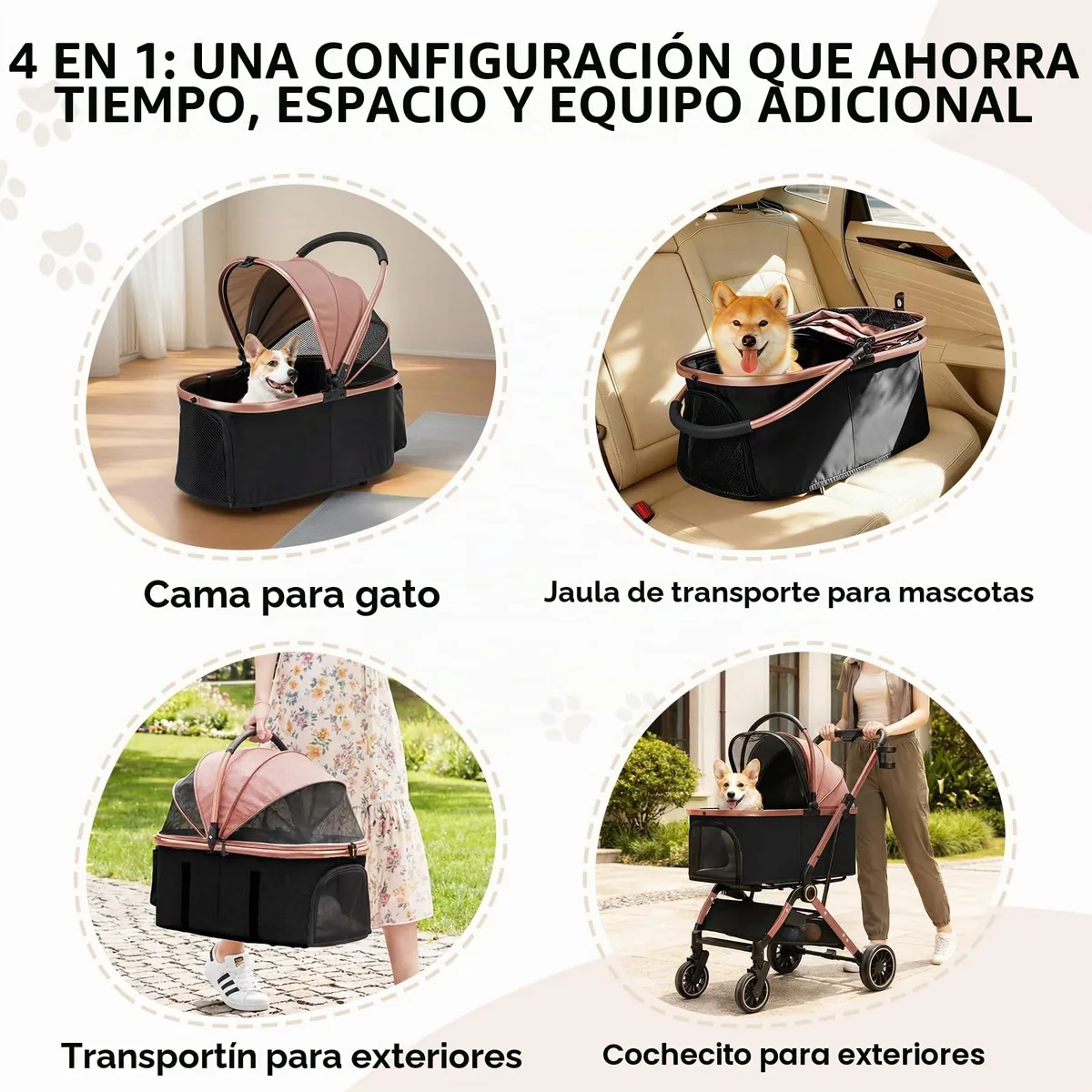 GTPLAYER Cochecito 4 en 1 hasta 25 kg — imagen 5
