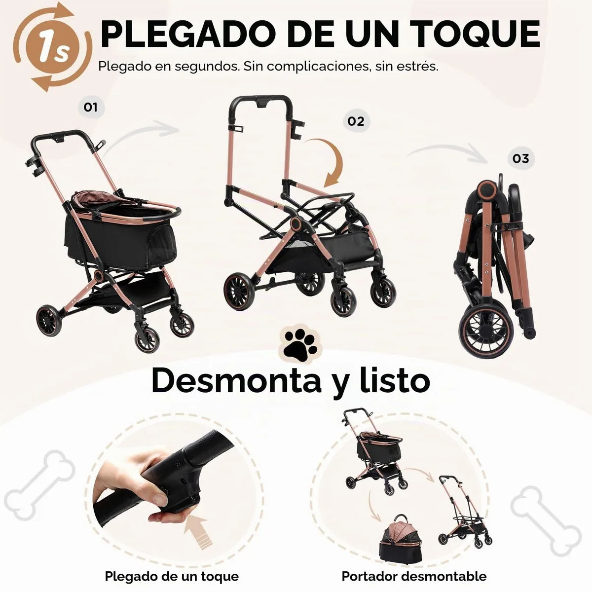GTPLAYER Cochecito 4 en 1 hasta 25 kg — imagen 7