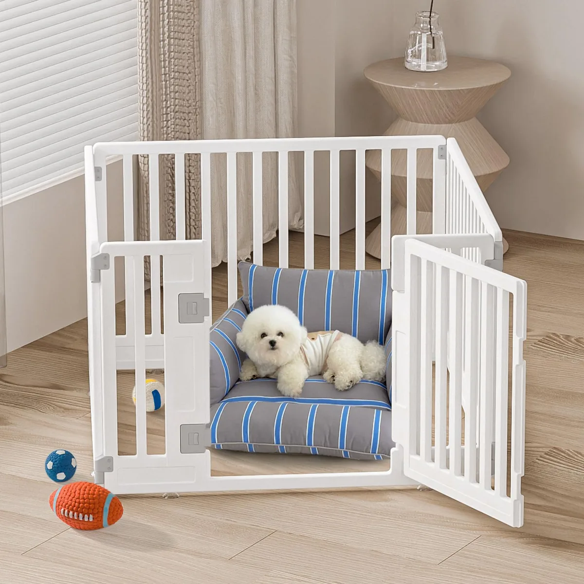 Gupamiga Parque para cachorros 89 x 89 cm con puerta