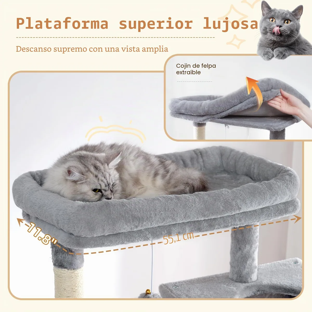 Heybly Torre 193 cm con plataforma superior amplia — imagen 5