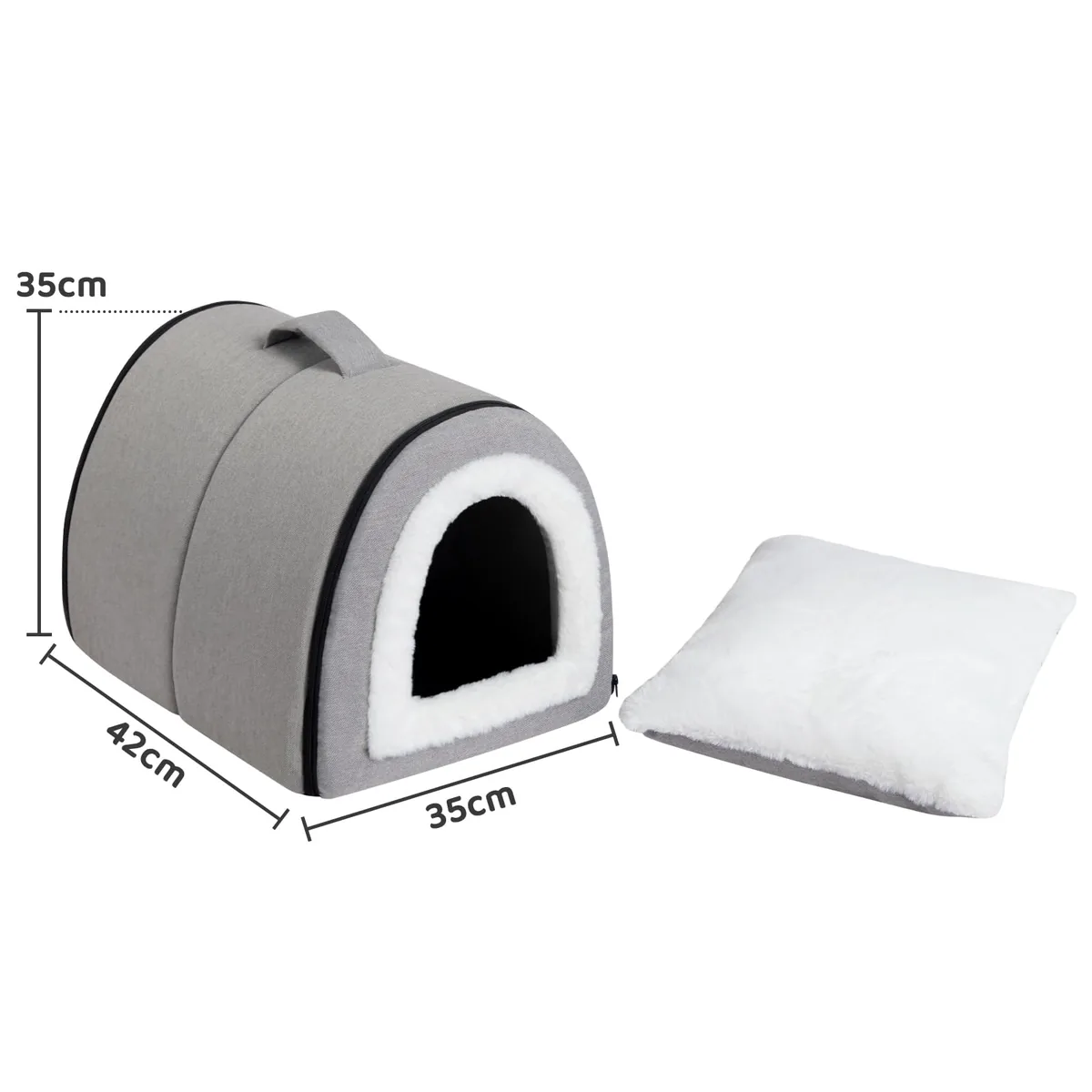 Hollypet Nido de lino plegable 2 en 1 — imagen 2