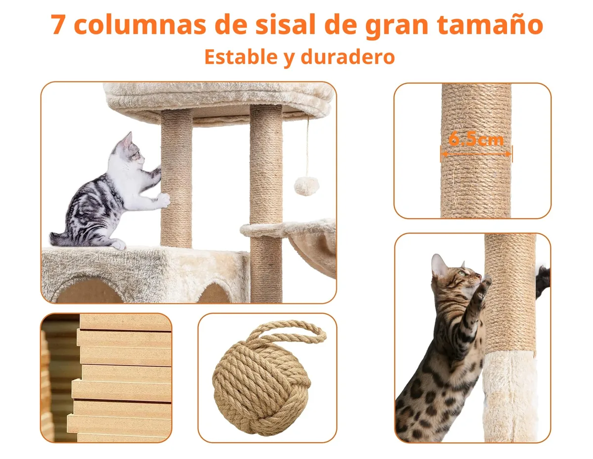 HOMIDEC Árbol 145 cm con cueva y nido colgante — imagen 4