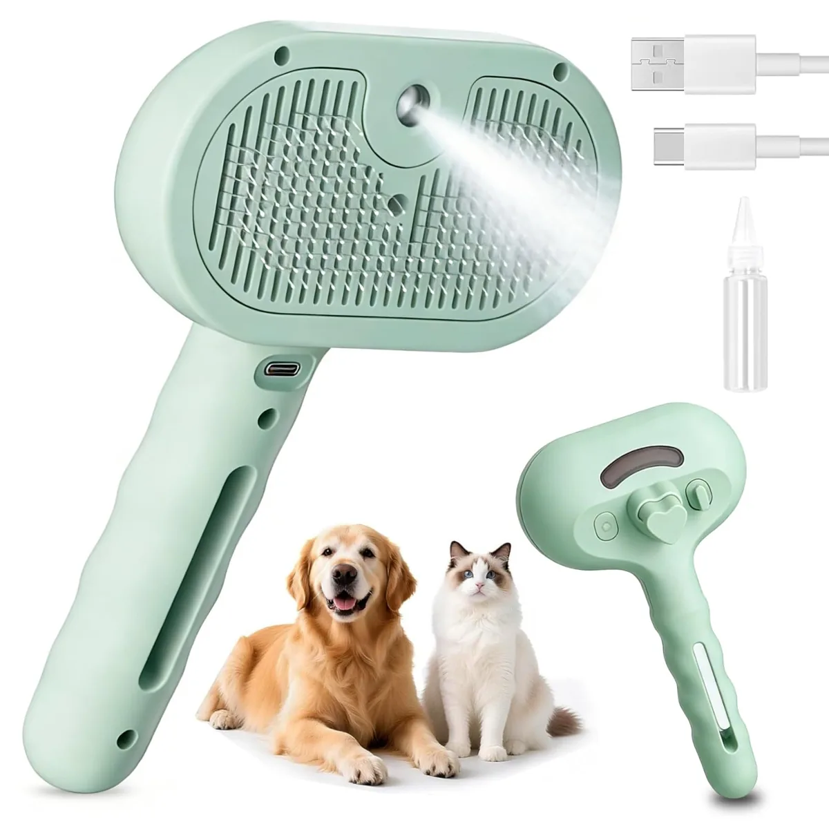 JHER Cepillo de vapor 4 en 1 para gatos — imagen 8