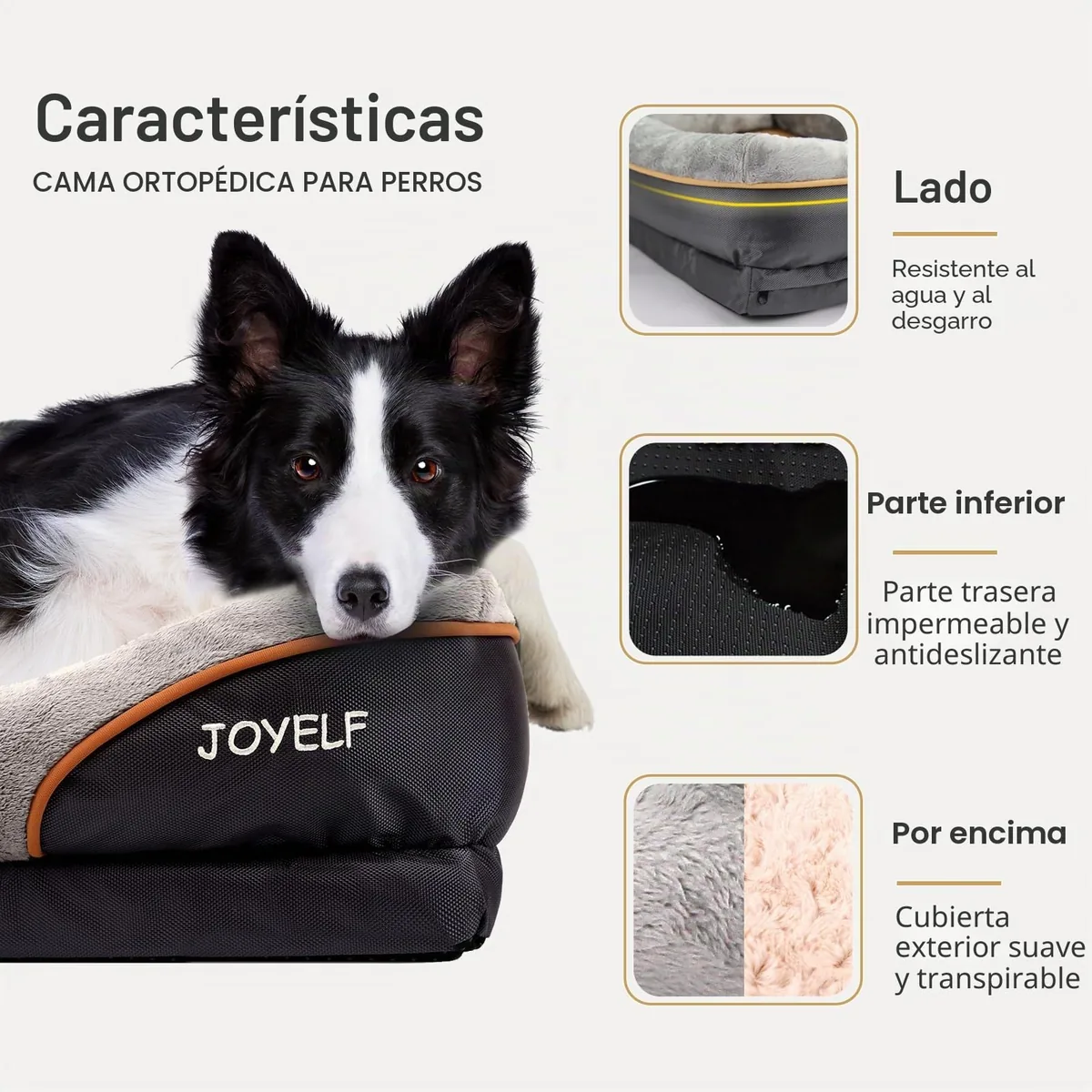 JOYELF Cama ortopédica viscoelástica (Large) — imagen 3
