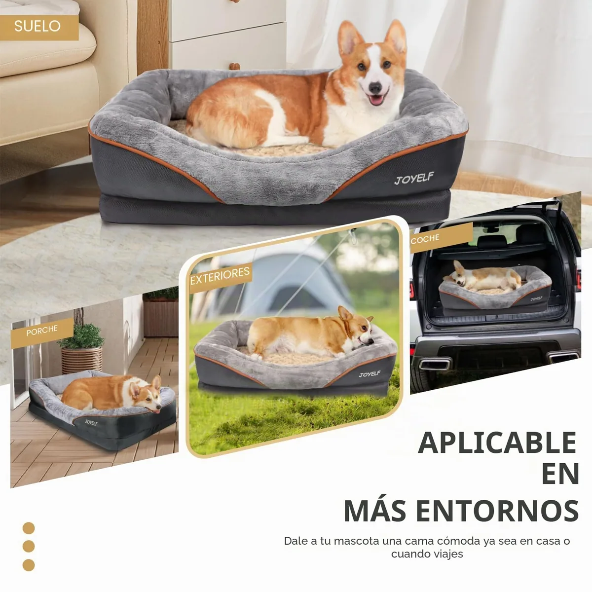 JOYELF Cama ortopédica viscoelástica (Large) — imagen 6