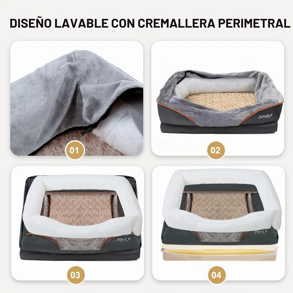JOYELF Cama ortopédica viscoelástica (Large) — imagen 7