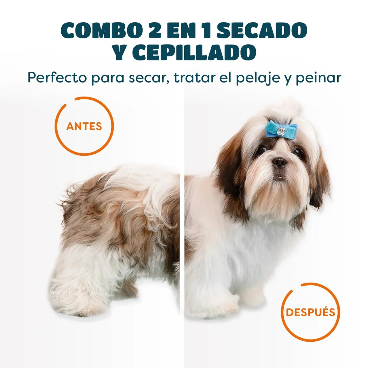 KUUBIA Secador 2 en 1 con cepillo para mascotas pequeñas — imagen 5