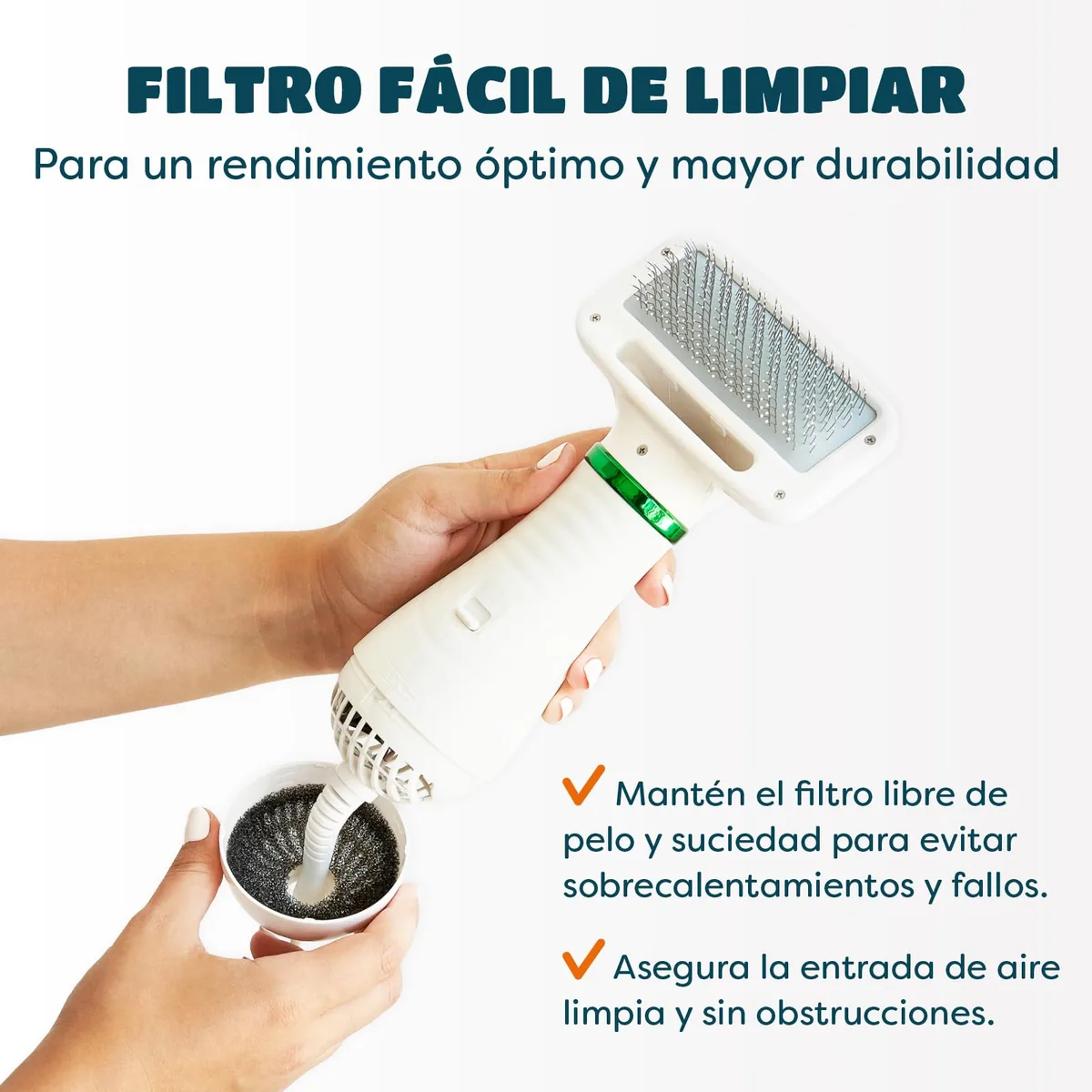 KUUBIA Secador 2 en 1 con cepillo para mascotas pequeñas — imagen 6