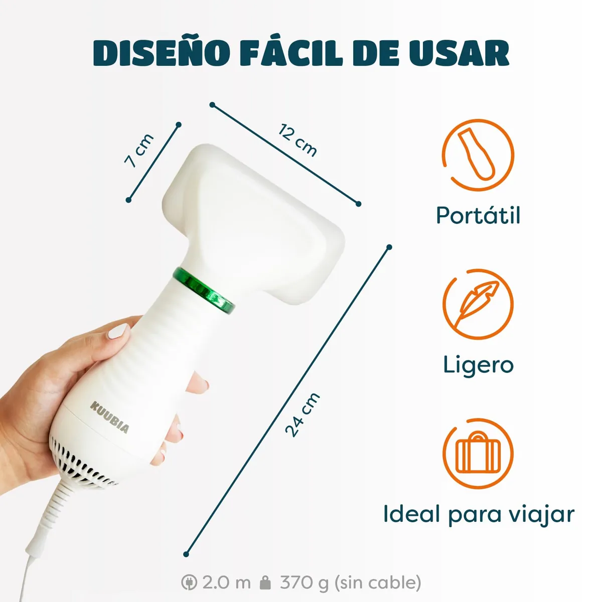 KUUBIA Secador 2 en 1 con cepillo para mascotas pequeñas — imagen 7