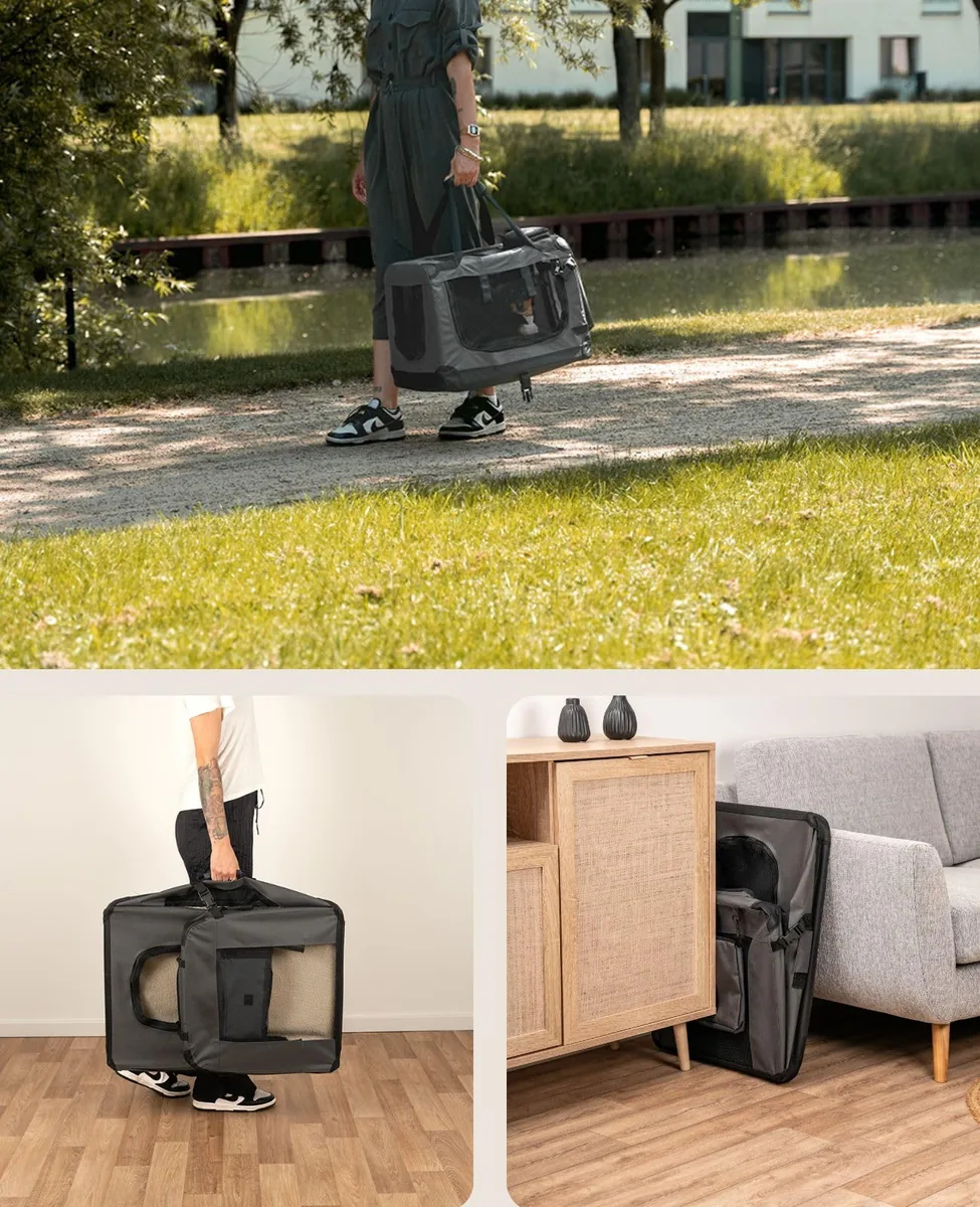 lionto Transportín plegable con estructura de acero (S) — imagen 3