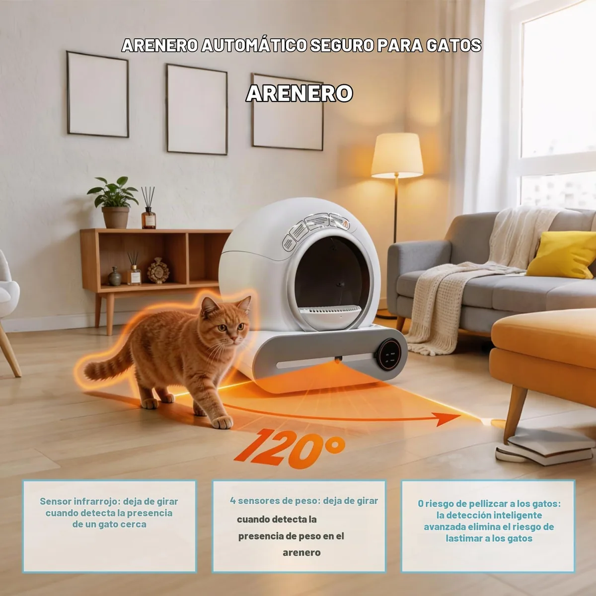 MewThink Arenero autolimpiable 65 L + 9 L — imagen 4