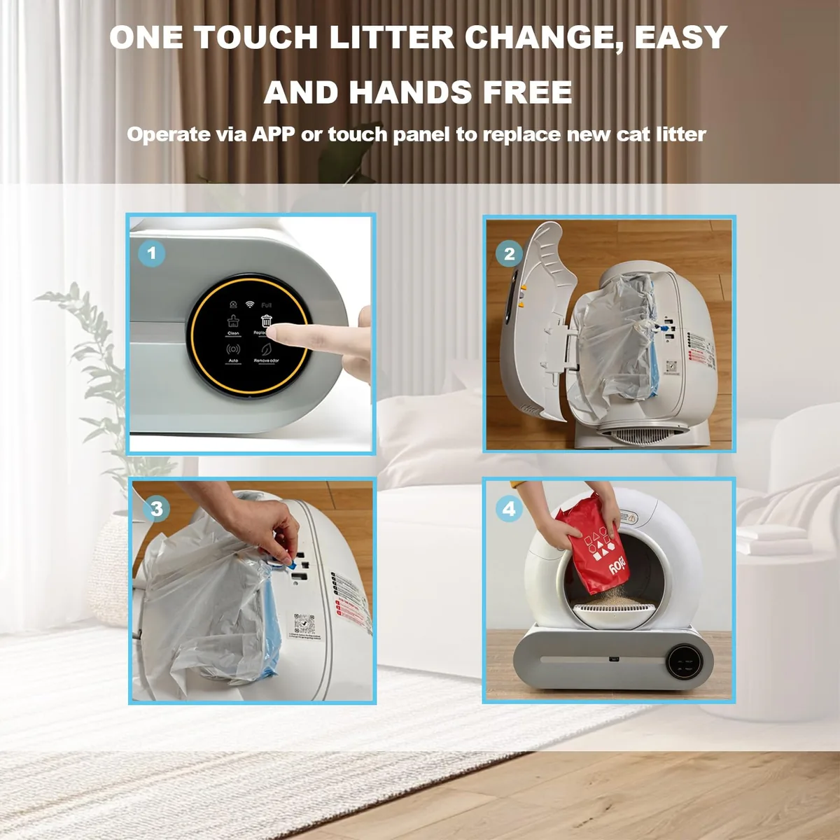 MewThink Arenero autolimpiable 65 L + 9 L — imagen 7