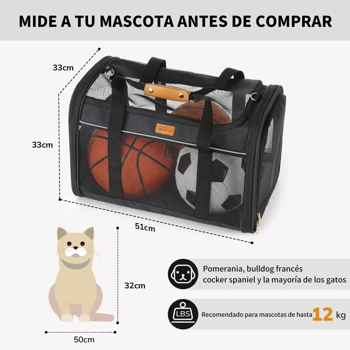 morpilot Transportín grande para gatos hasta 12 kg — imagen 3