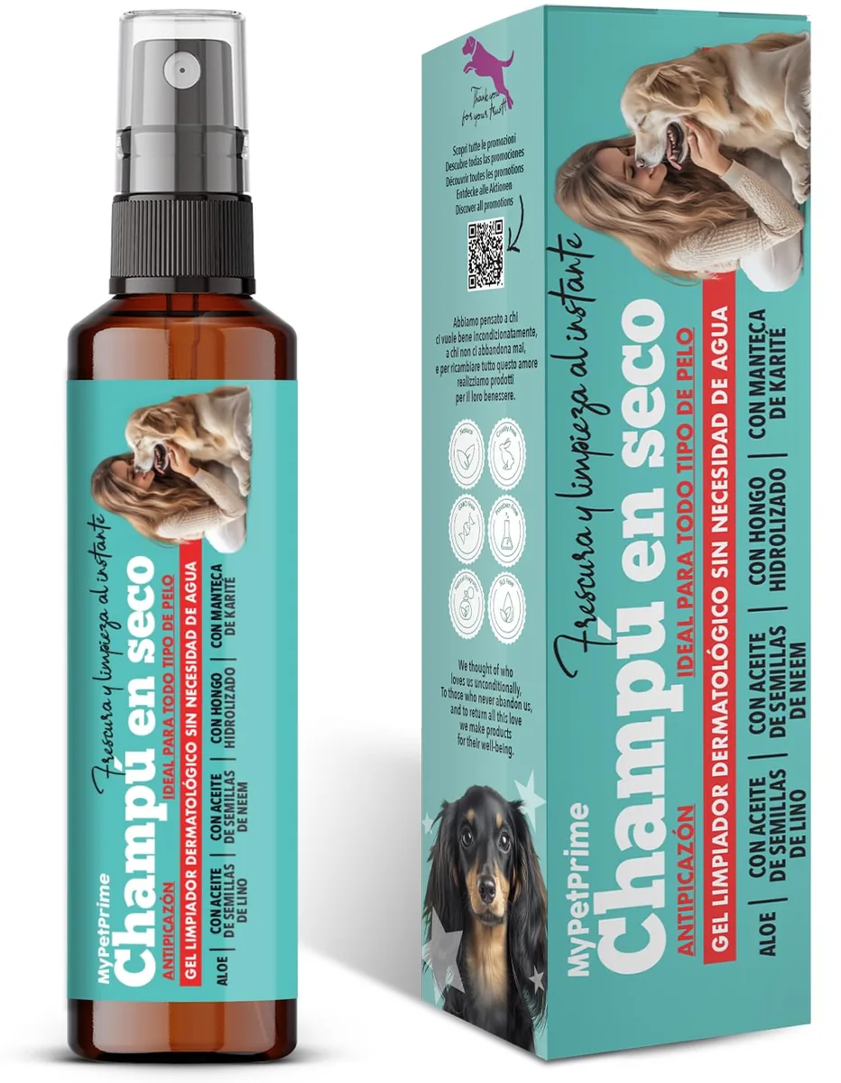 MyPetPrime Champú seco en gel sin aclarado (250 ml)