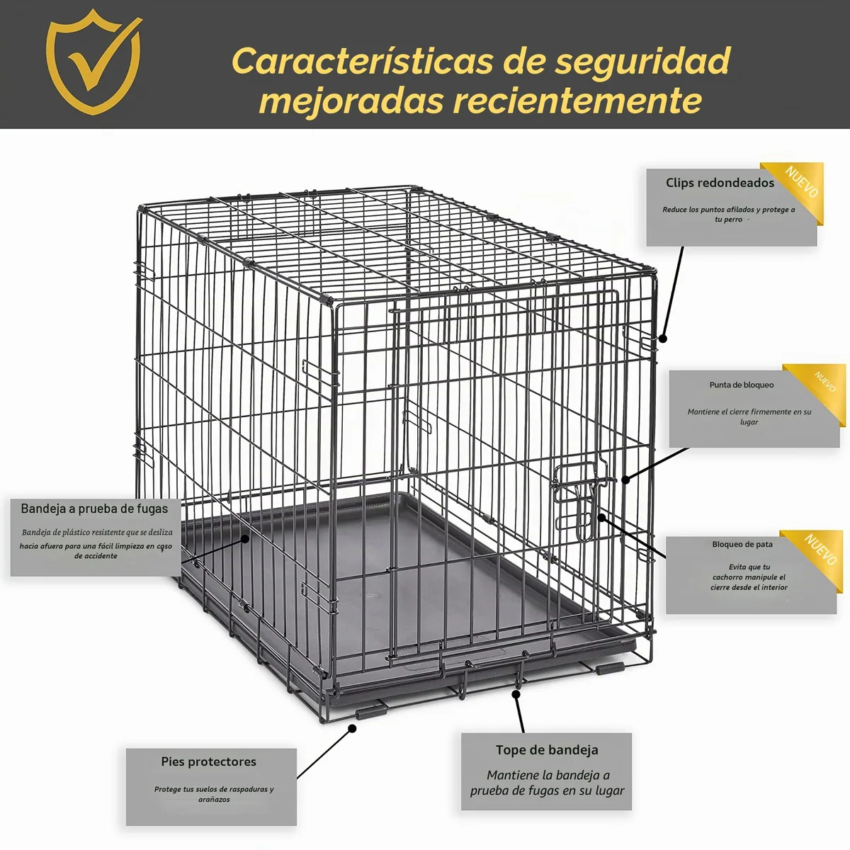 New World Jaula plegable 76 cm (razas medianas) — imagen 4
