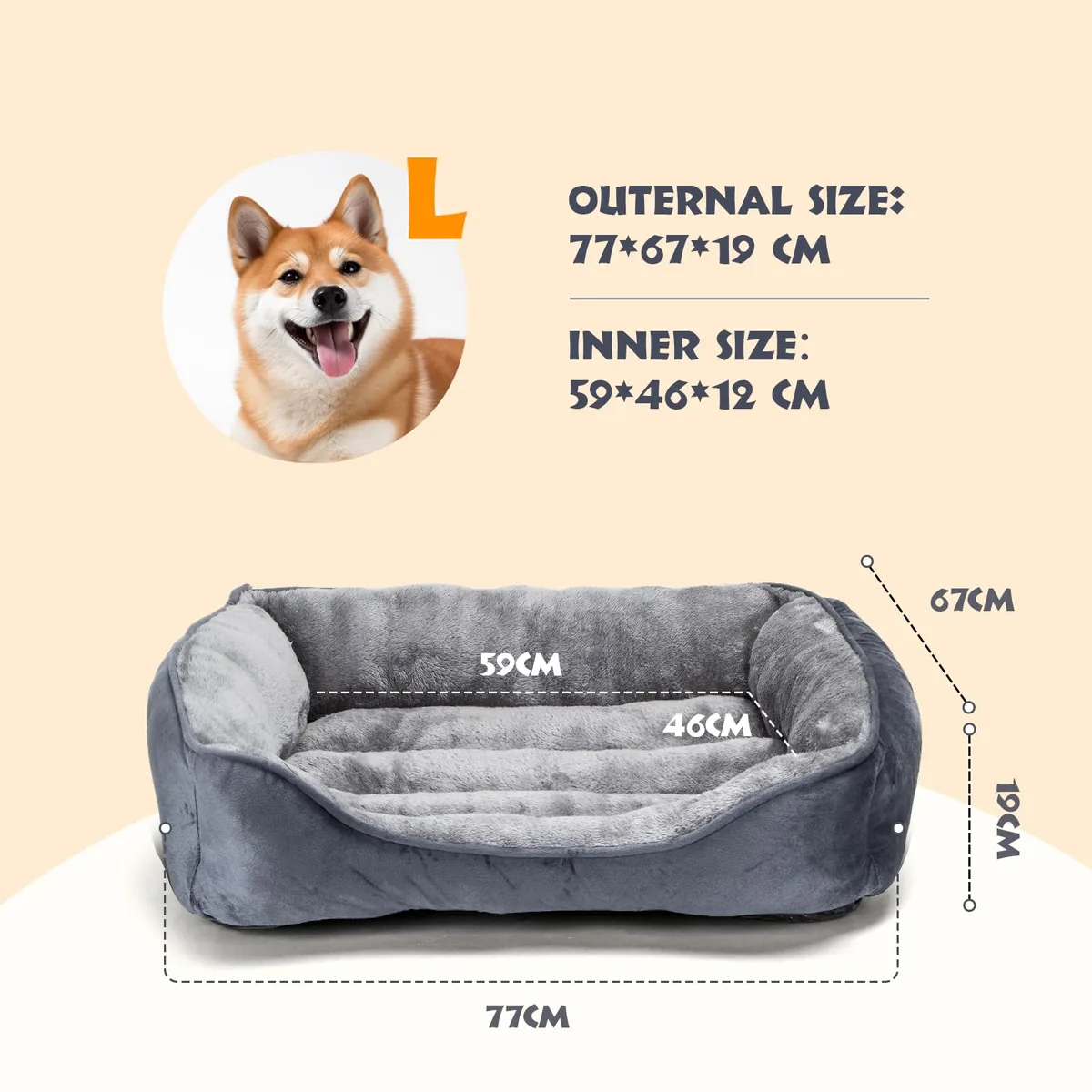 Nobleza Sofá cama rectangular 77 cm — imagen 3