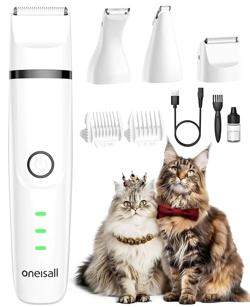oneisall Afeitadora 3 en 1 para gatos (nudos y zona trasera)
