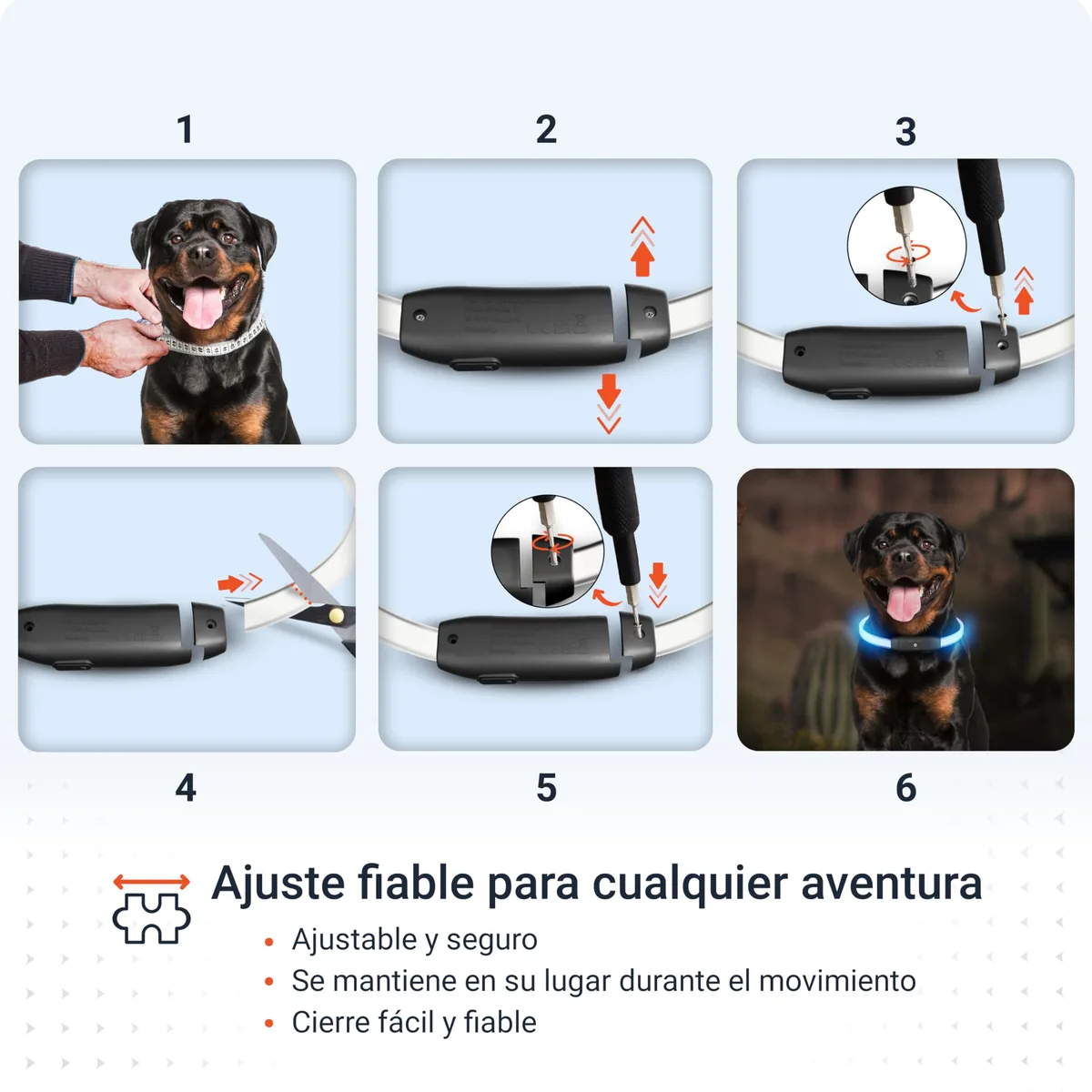 PAJ Collar luminoso LED recargable, 7 colores — imagen 5