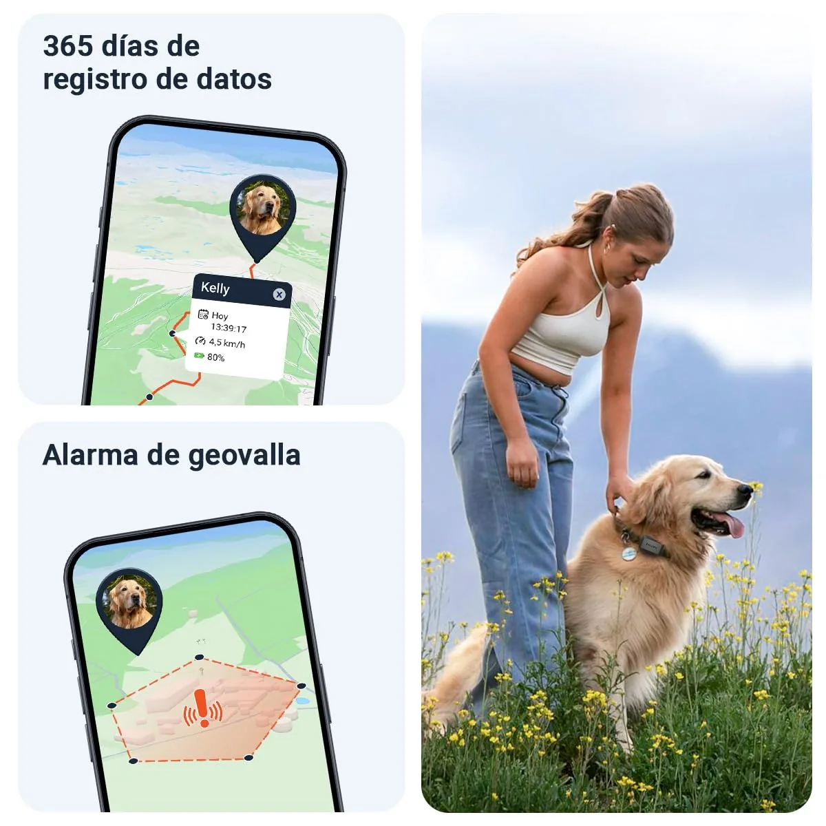 PAJ GPS Localizador para perros 4G con luz LED — imagen 3