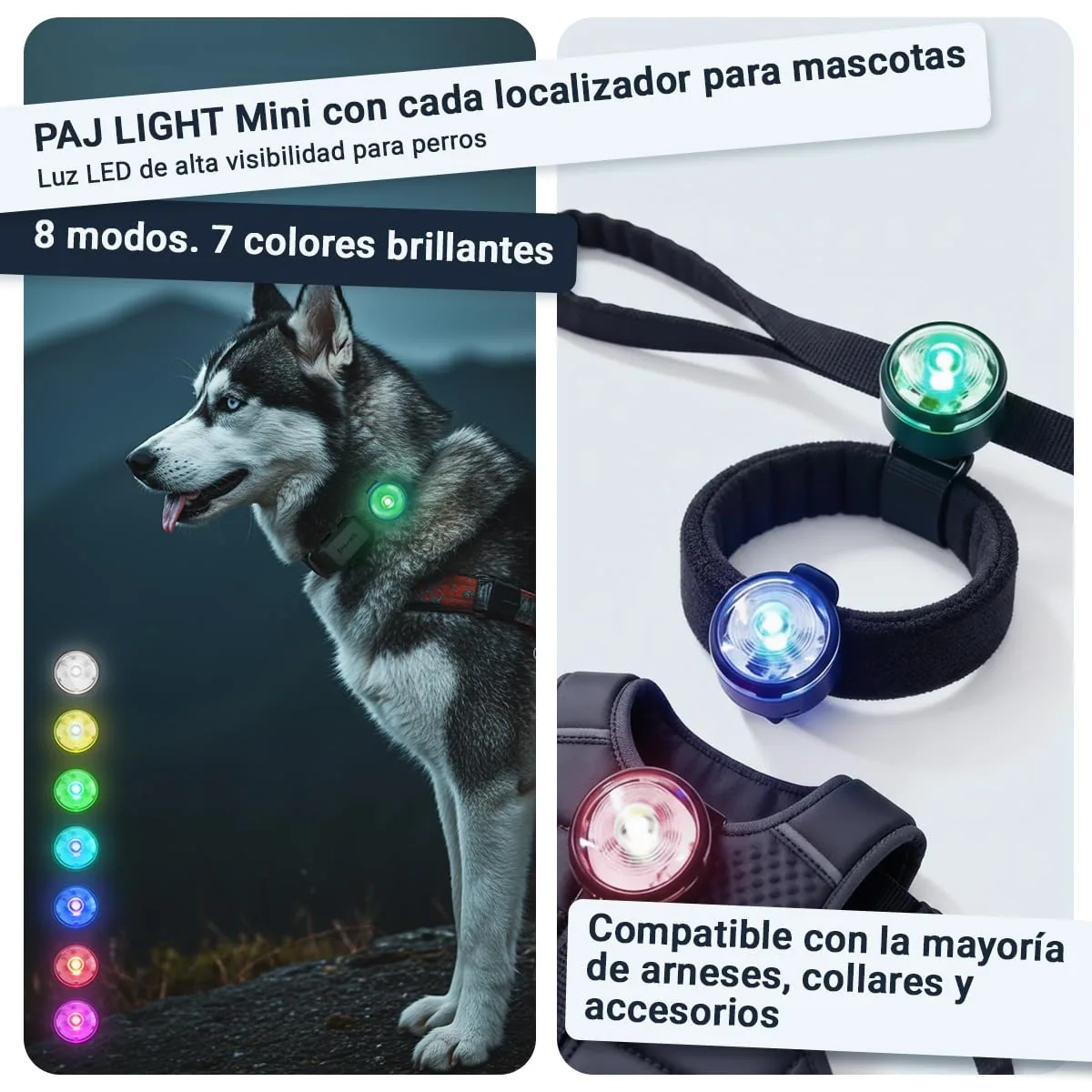 PAJ GPS Localizador para perros 4G con luz LED — imagen 4