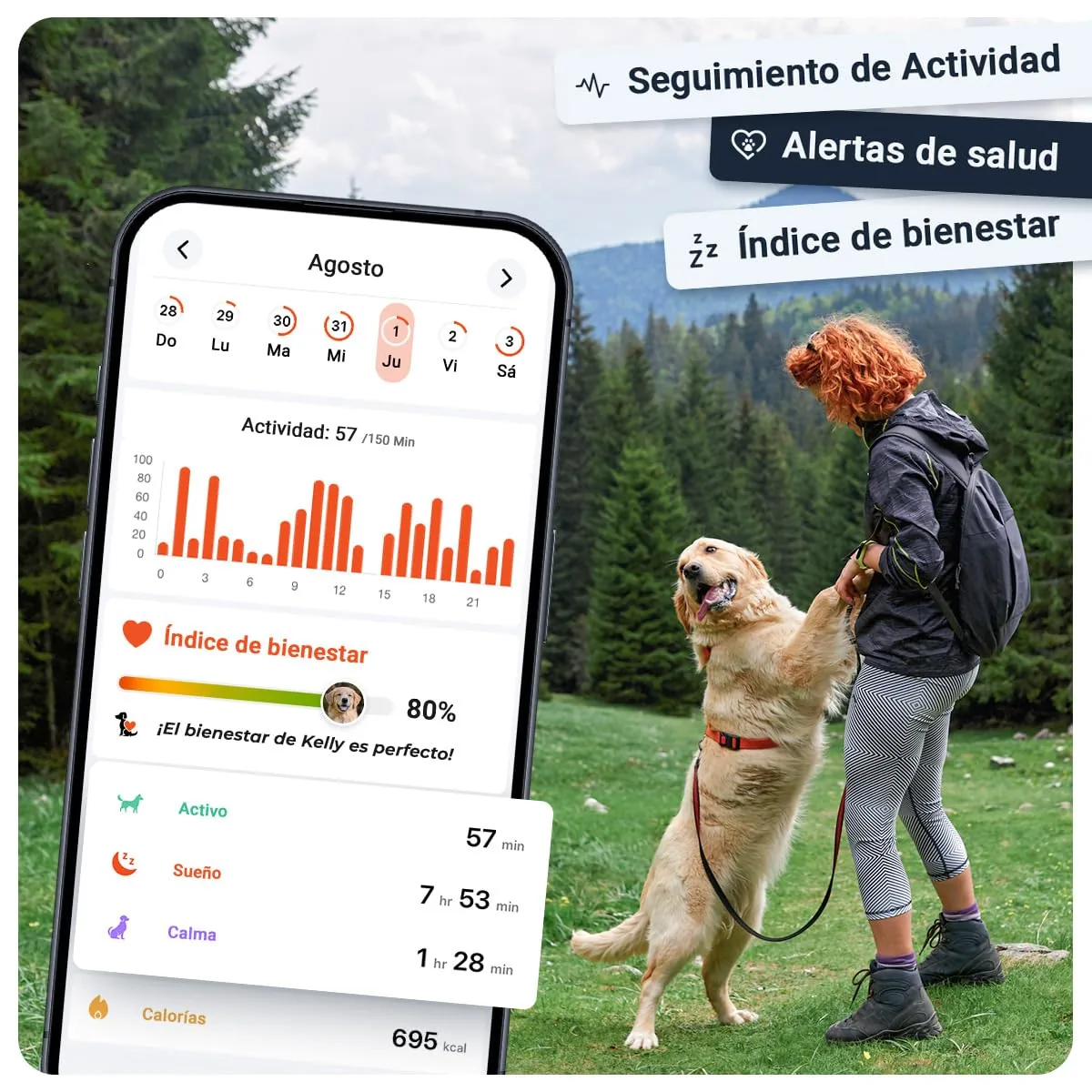 PAJ GPS Localizador para perros 4G con luz LED — imagen 7