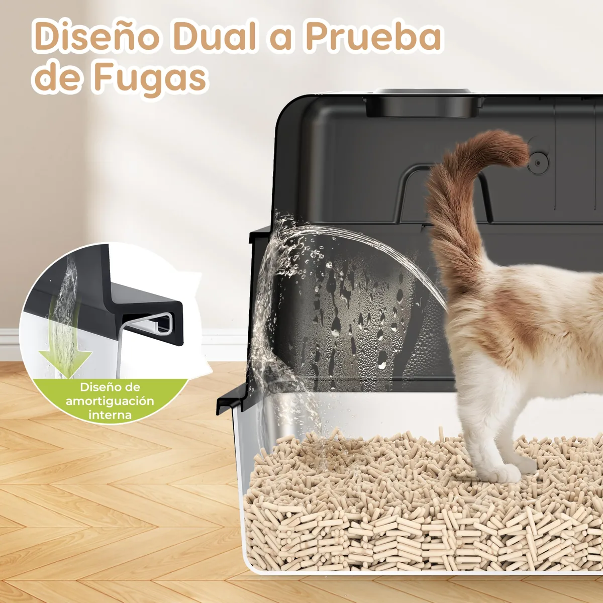 PalNests Arenero XXL de acero inoxidable (120 L) — imagen 4