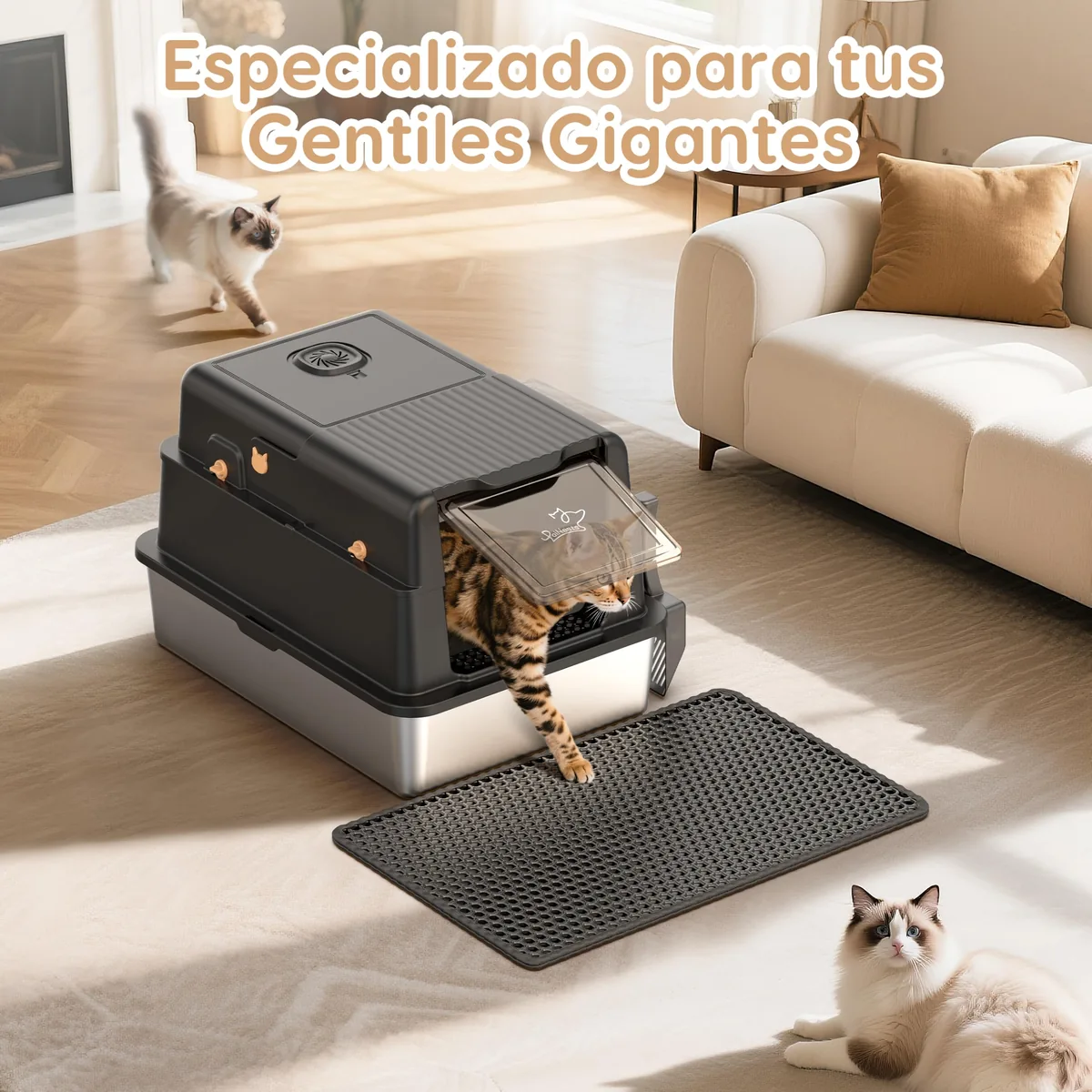 PalNests Arenero XXL de acero inoxidable (120 L) — imagen 5