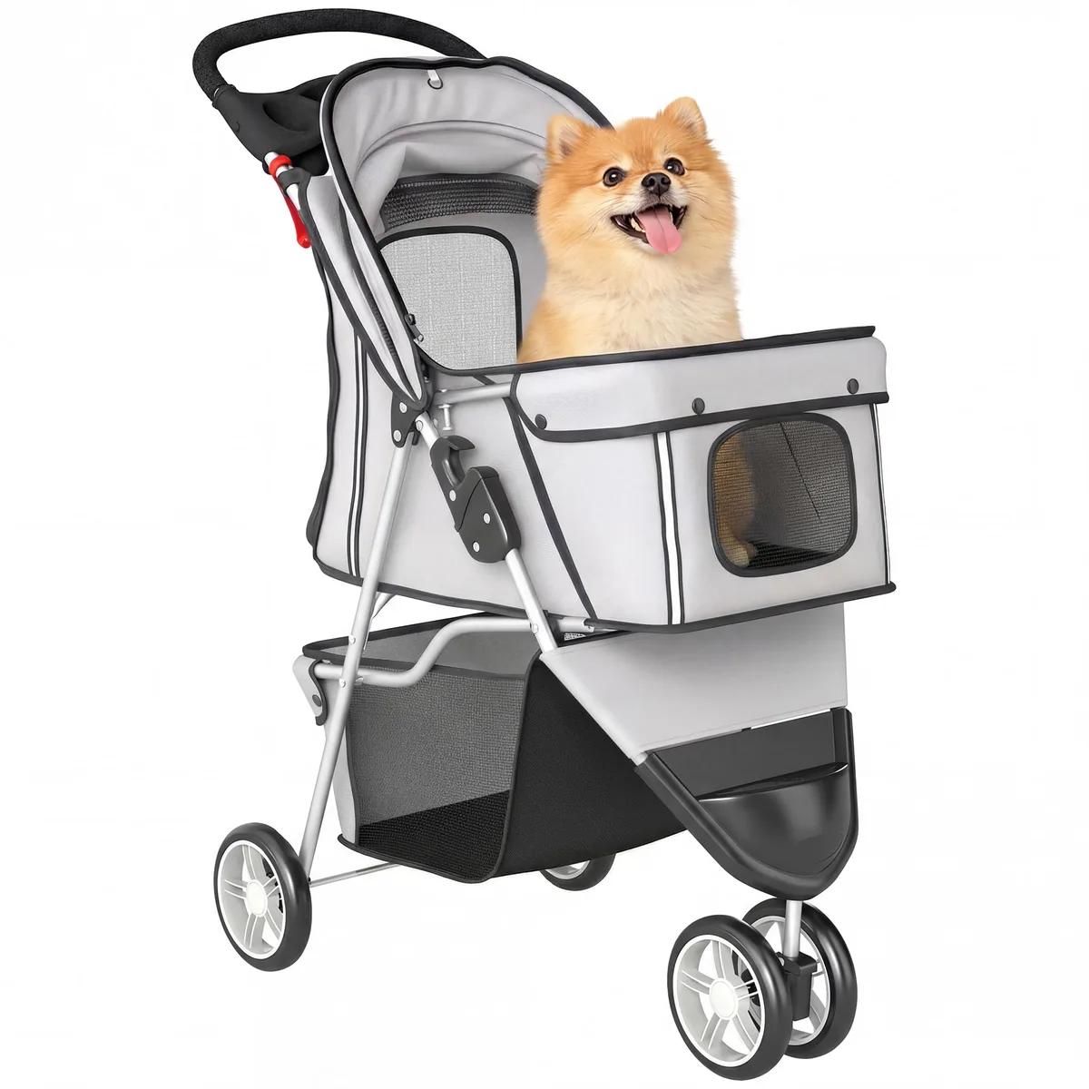 PawHut Cochecito plegable para mascotas hasta 15 kg