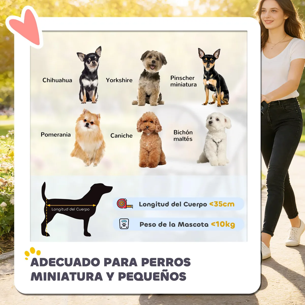 PawHut Cochecito plegable para mascotas hasta 15 kg — imagen 4