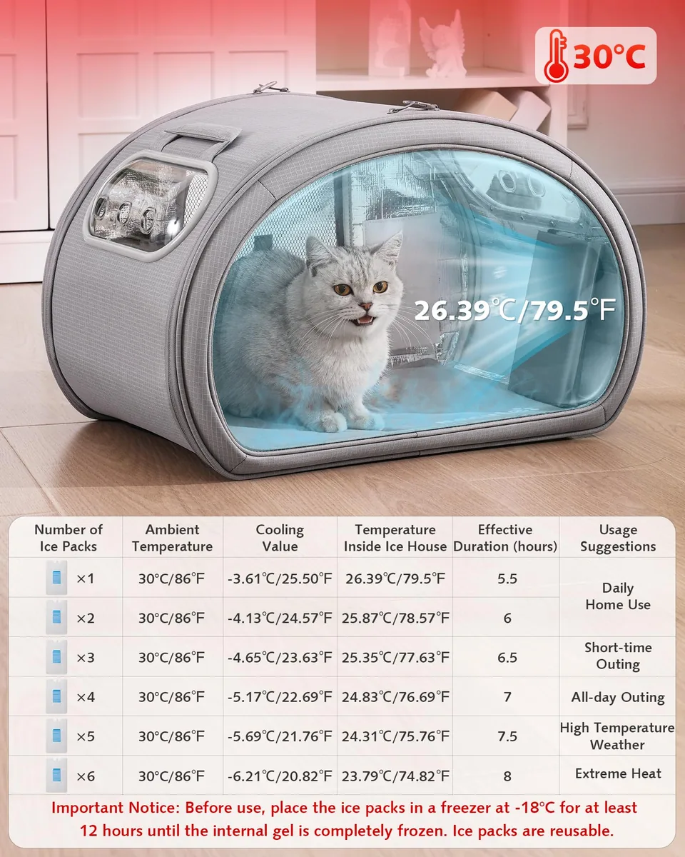 Pecute Casa refrigerante para gatos (M, <6 kg) — imagen 3