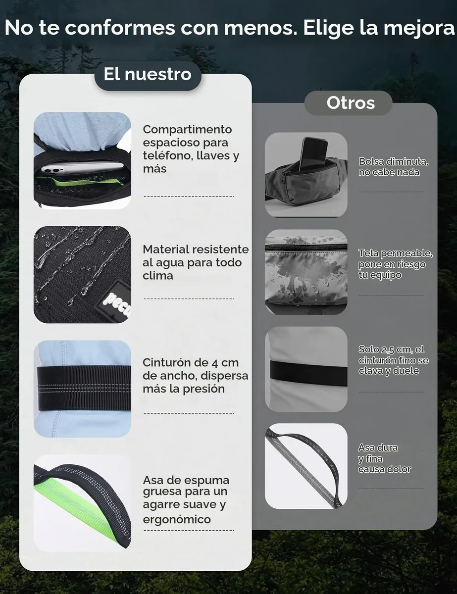 Pecute Correa manos libres de cintura con riñonera — imagen 5