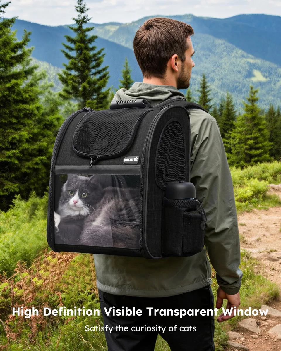 Pecute Mochila transportín expandible para gatos hasta 6 kg — imagen 3