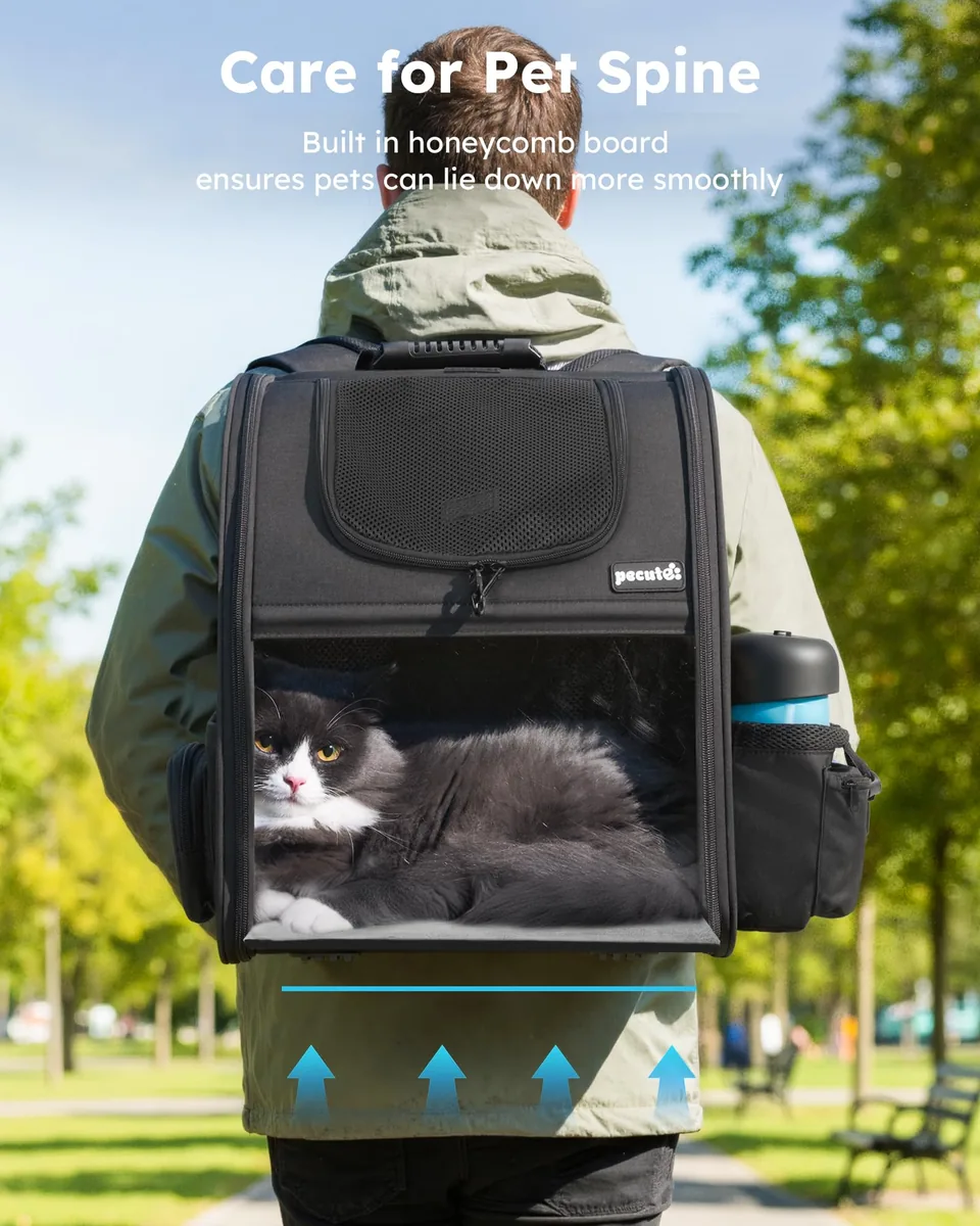 Pecute Mochila transportín expandible para gatos hasta 6 kg — imagen 7