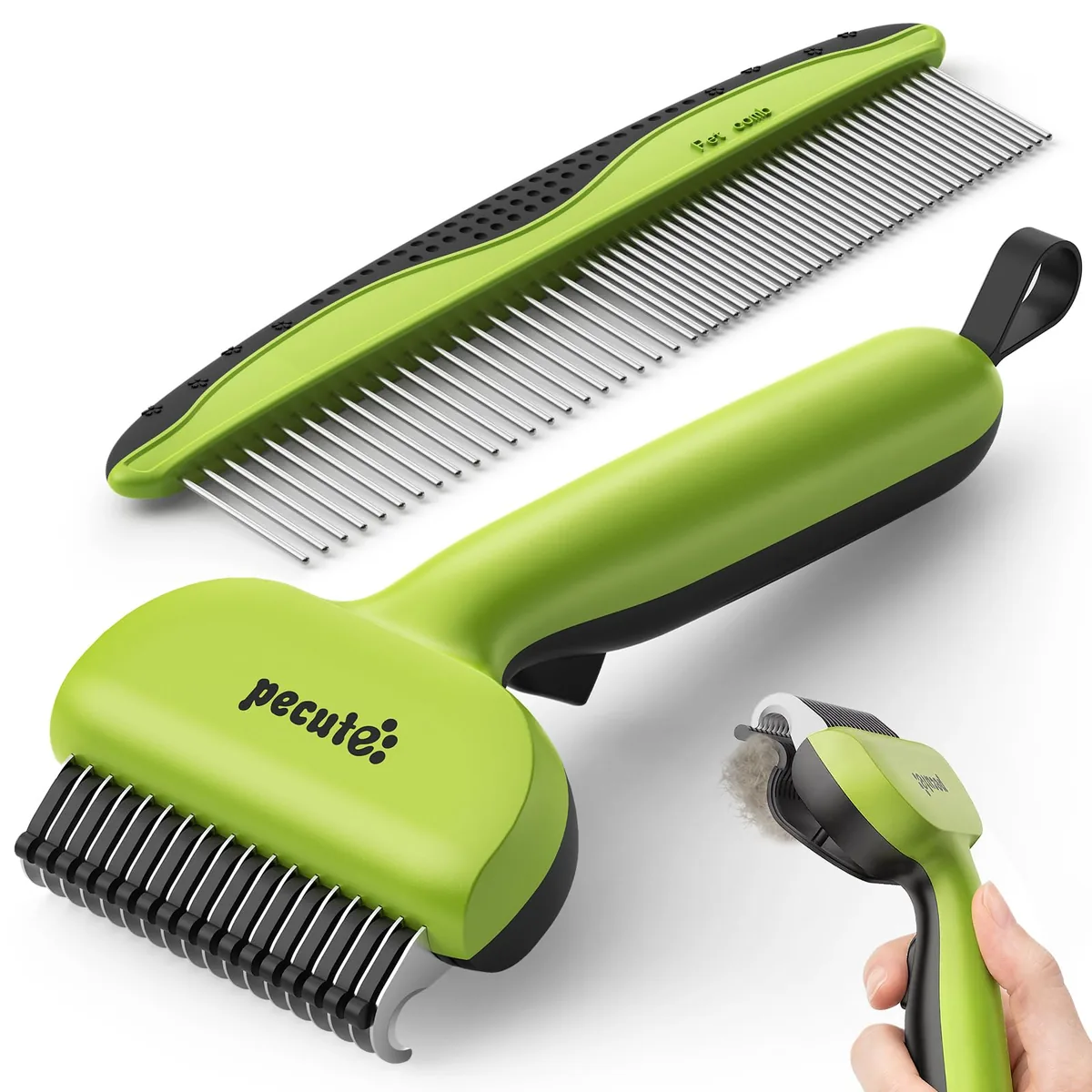 pecute Rastrillo deslanador para subpelo con autolimpieza