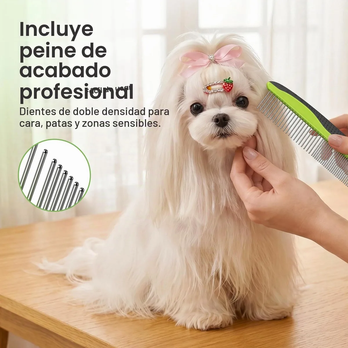 pecute Rastrillo deslanador para subpelo con autolimpieza — imagen 6