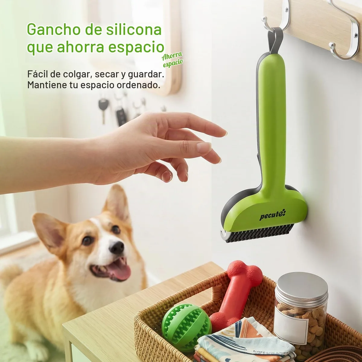 pecute Rastrillo deslanador para subpelo con autolimpieza — imagen 8