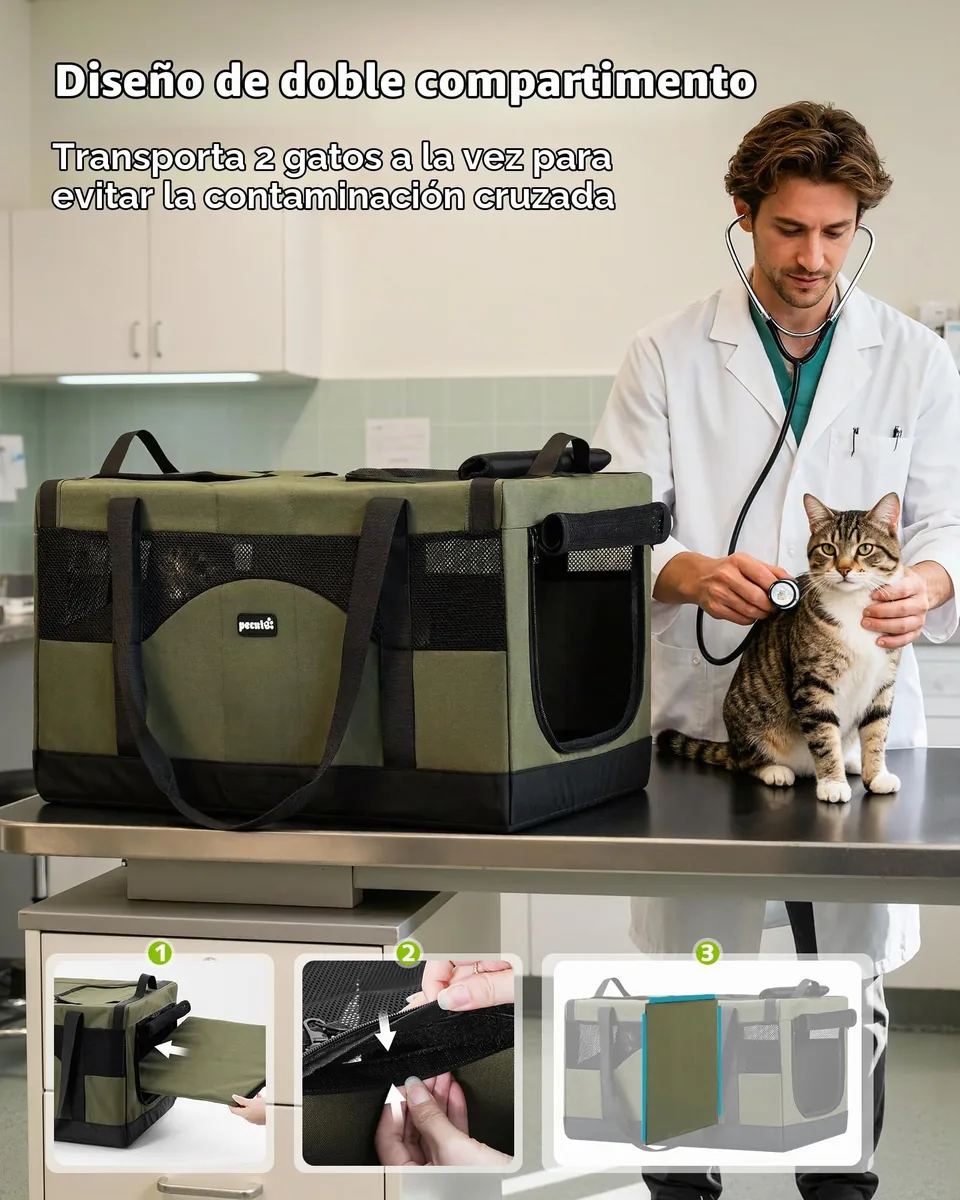 Pecute Transportín de doble compartimento — imagen 3