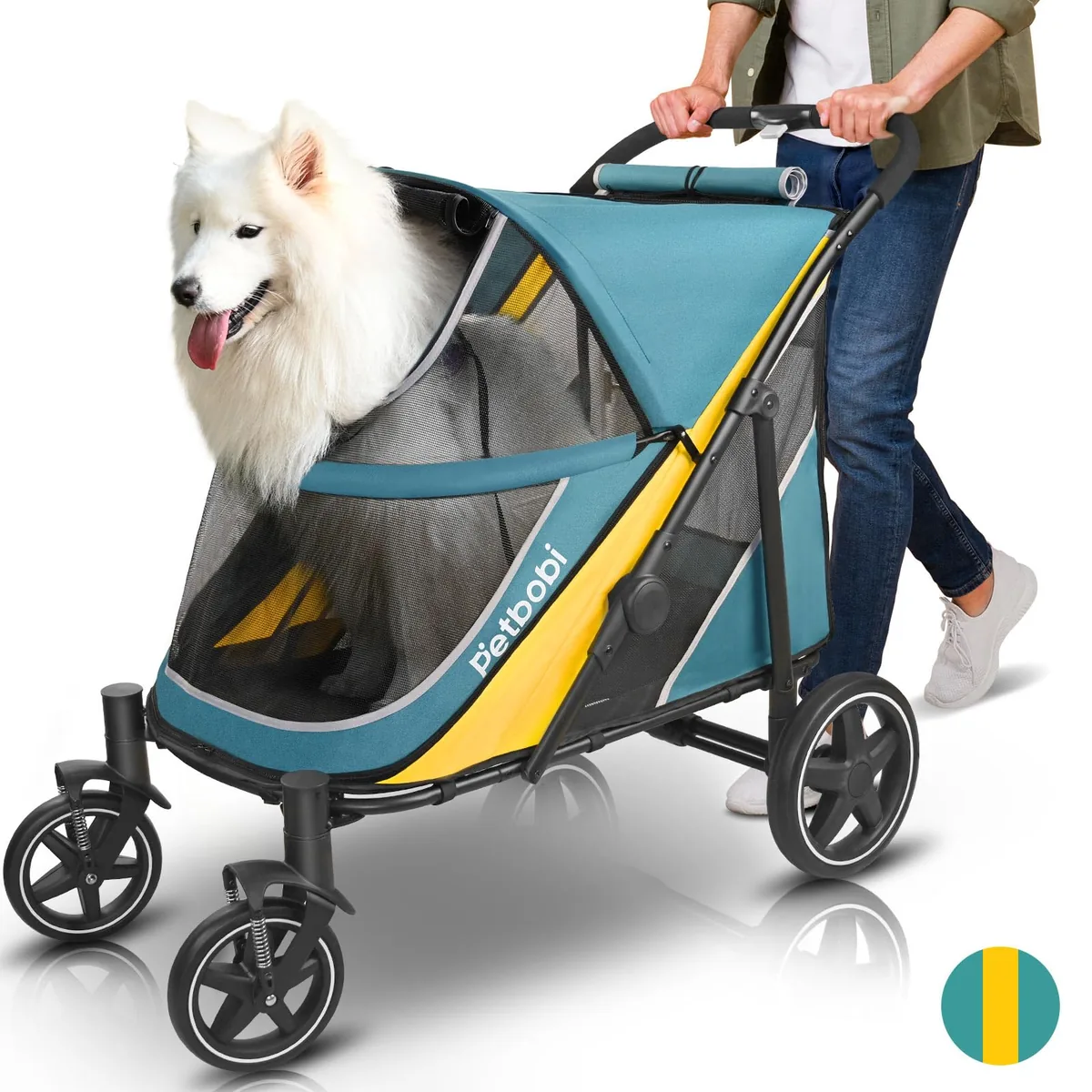 Petbobi Cochecito todoterreno para perros grandes hasta 36 kg