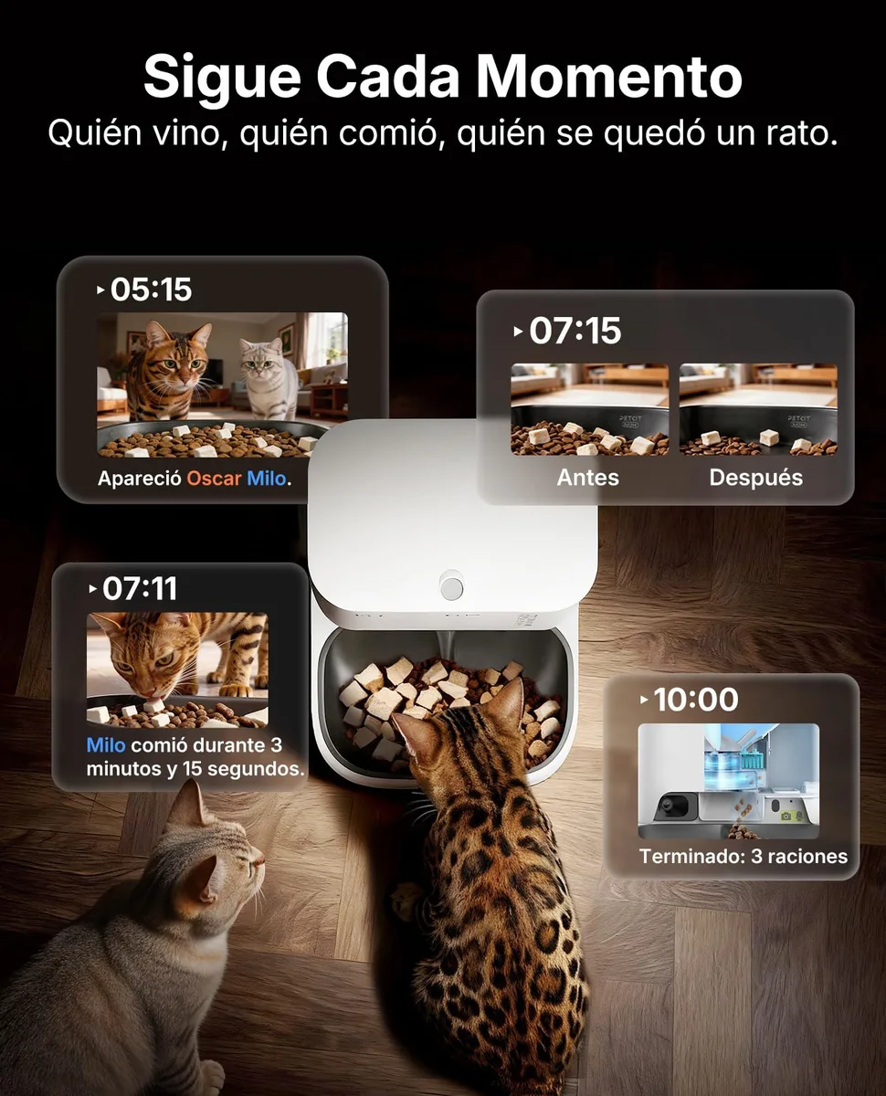 PETKIT YumShare Doble Tolva con cámara — imagen 3
