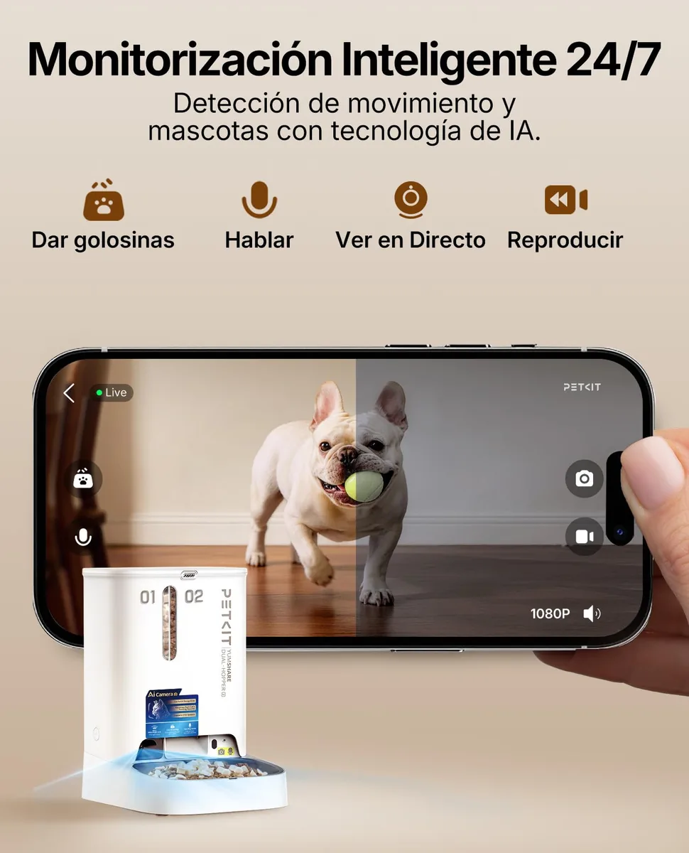 PETKIT YumShare Doble Tolva con cámara — imagen 4
