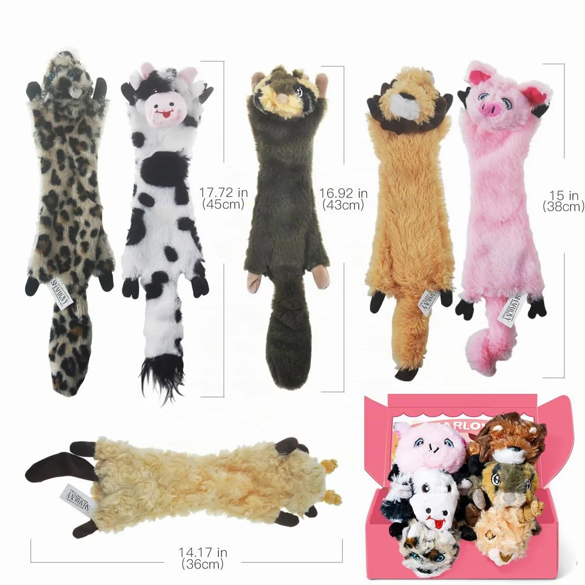 SHARLOVY Juguetes de peluche sin relleno (pack de 6) — imagen 5