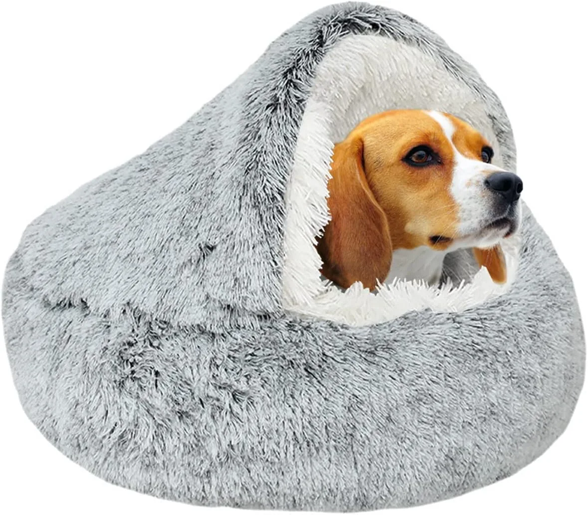 SUOXU Cama dónut 2 en 1 con techo 65 cm