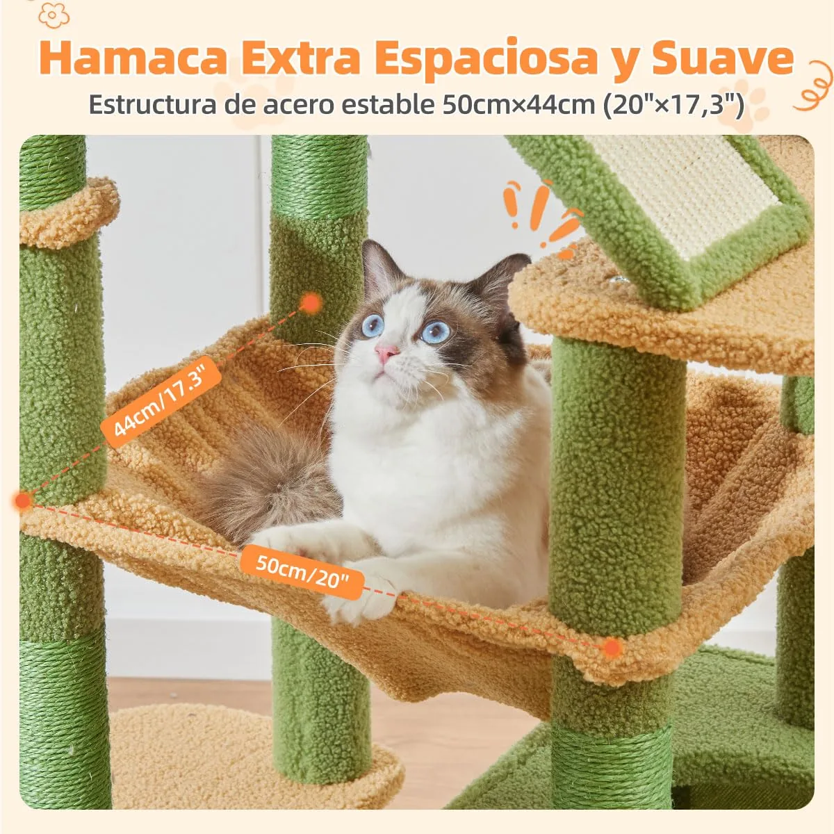 Taoqimiao Árbol grande 180 cm (5-8 gatos) — imagen 4