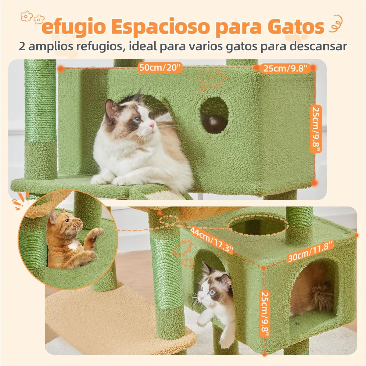 Taoqimiao Árbol grande 180 cm (5-8 gatos) — imagen 6