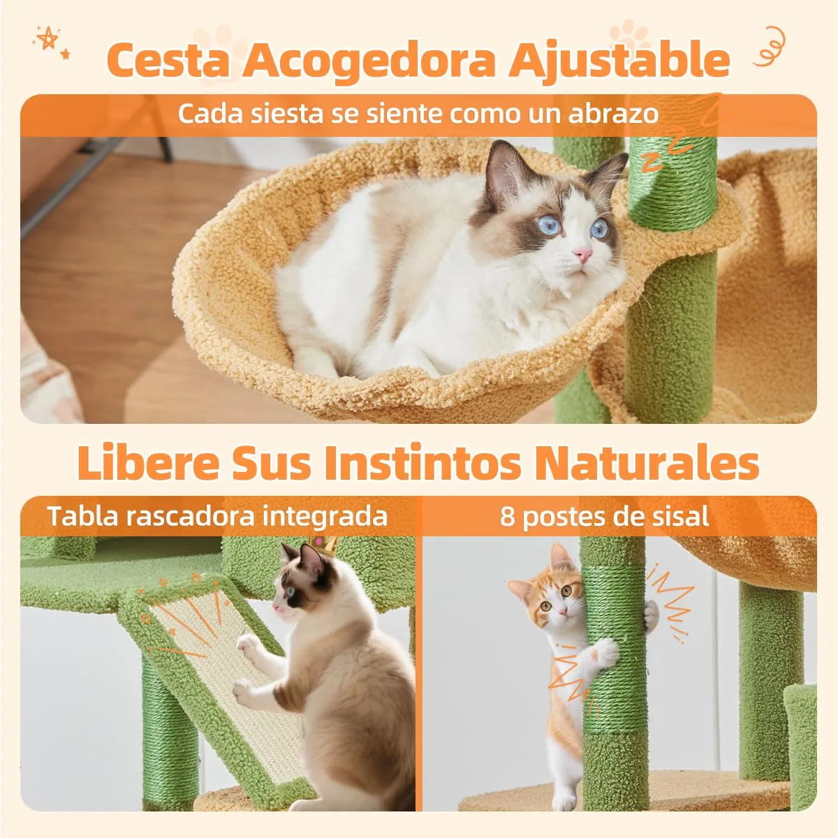Taoqimiao Árbol grande 180 cm (5-8 gatos) — imagen 7