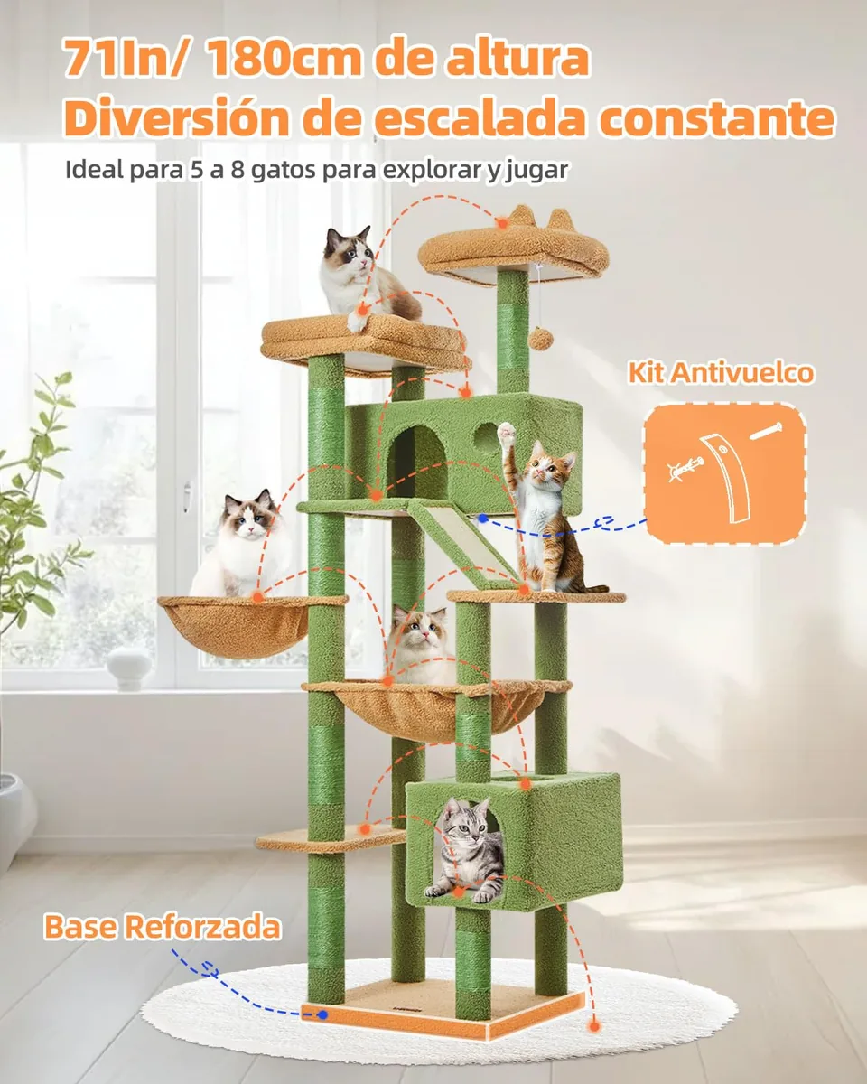 Taoqimiao Árbol grande 180 cm (5-8 gatos) — imagen 8
